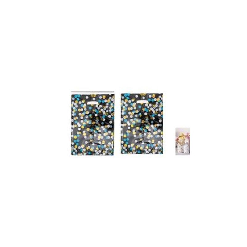 GENERICO - Bolsas Metalizada Estrella Lunares Multicolor 17x24cm 10pcs