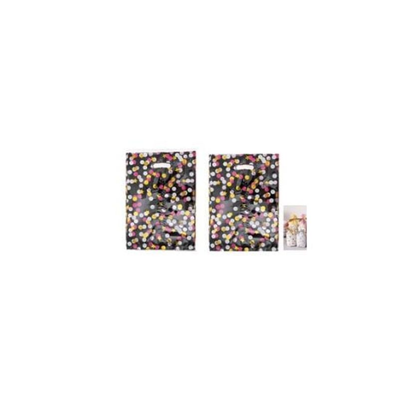 GENERICO - Bolsas Metalizada Estrella Lunares Multicolor 17x24cm 10pcs