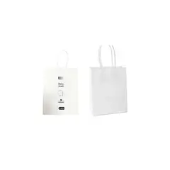 GENERICO - Bolsa De Papel Kraft Mediana Blanco