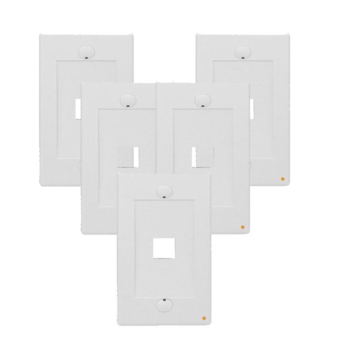FACTORYTECH - Keystone Horizontal Faceplate 70 x 114 LinkMade 5 Unidades