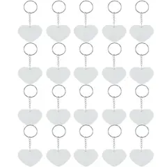 GENERICO - LLAVERO CORAZON 20 unid EN MDF PARA SUBLIMACION