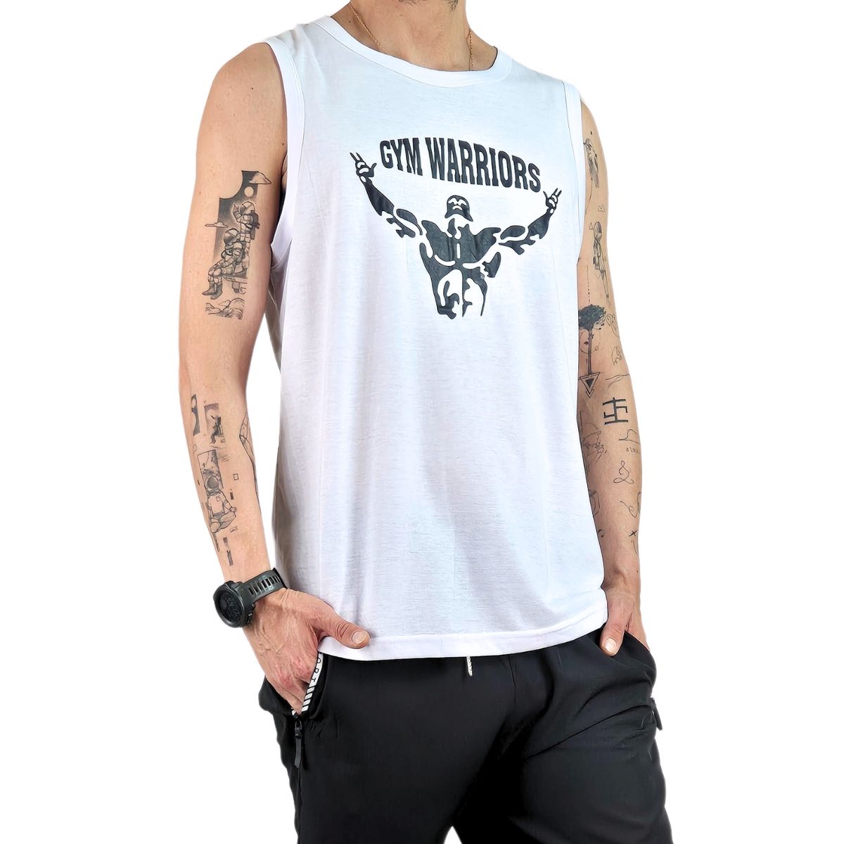 LIKE SHOP - Polera Sin Manga Musculosa Hombre Diseño Gym 291