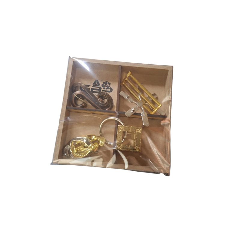 GENERICO - Rompecabezas de Metal Estilo Hanayama  Pack x4 Desafiantes