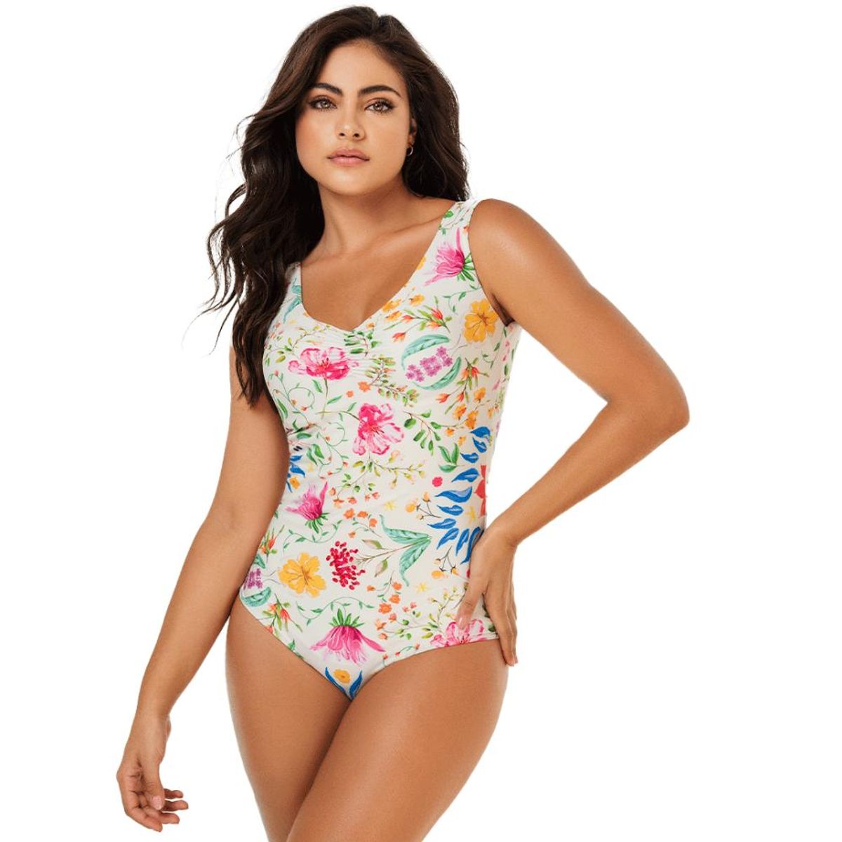 CAROL - Traje de Baño Control Abdomen Zircon - Multicolor