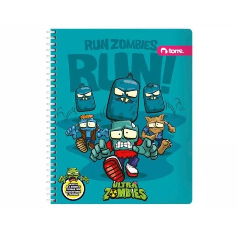 TORRE - Set 10 Cuadernos Universitario Torre 7mm 100hjs Zombie
