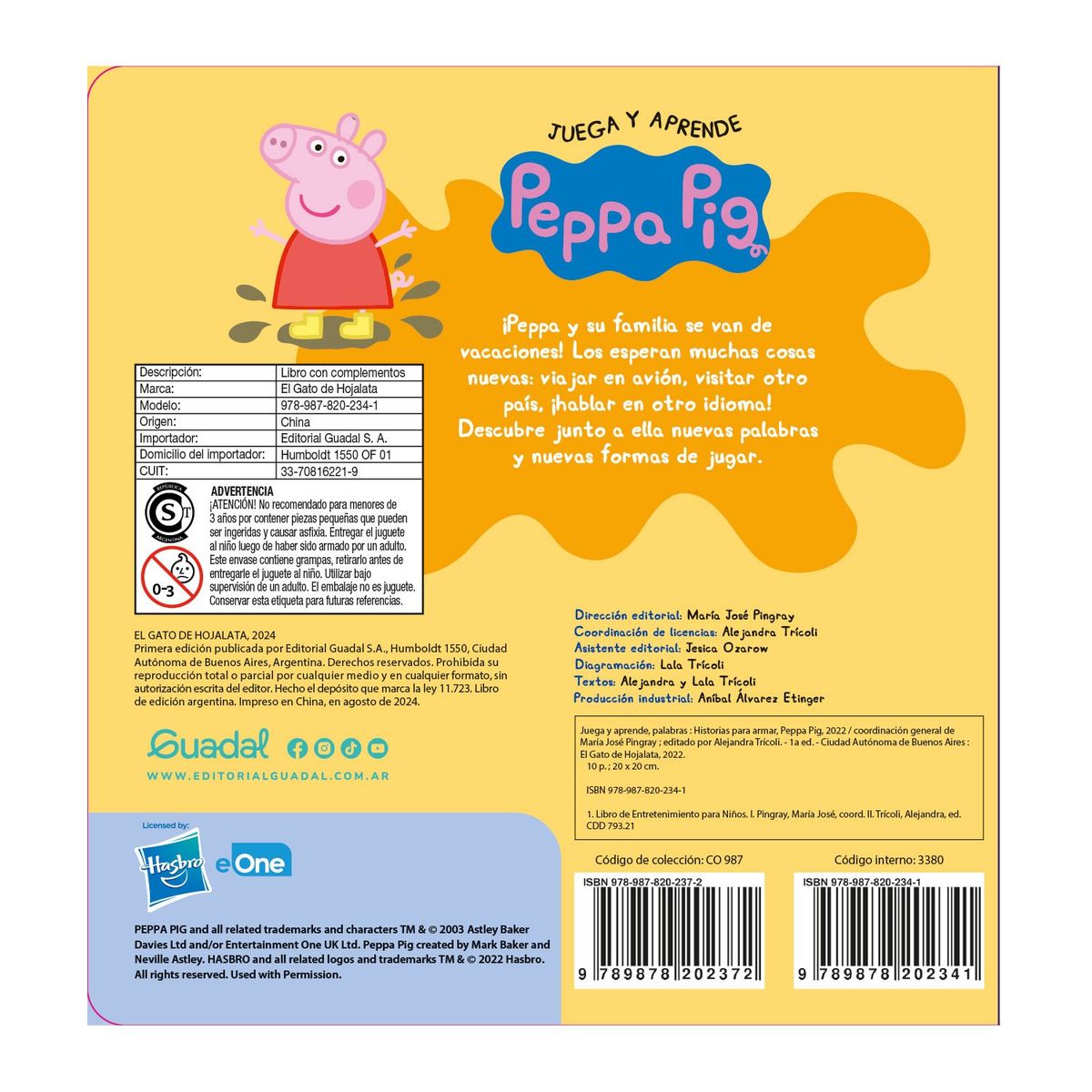 EDITORIAL GUADAL - Libro Juega Y Aprende Peppa Pig - Palabras