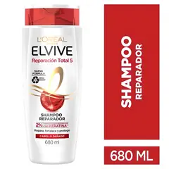 ELVIVE - Shampoo Reparacion Total 5 con Keratina 2% Cabello Dañado 680ml