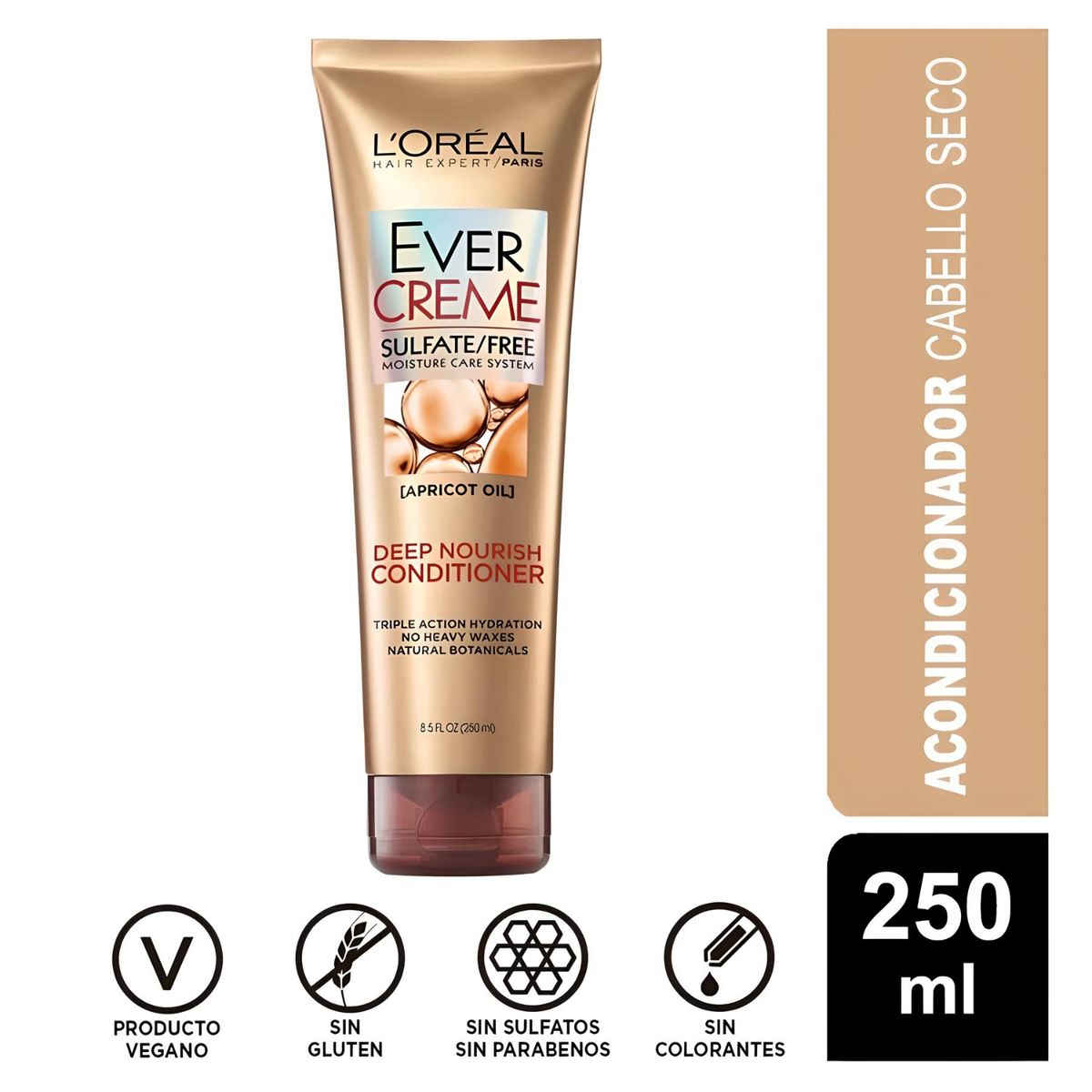 LOREAL PARIS - Acondicionador L'Oréal Evercreme Deep Nourish 250 ml.-