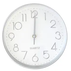 QUARTZ - Reloj de Pared Decorativo 25cm Plata DBG1660