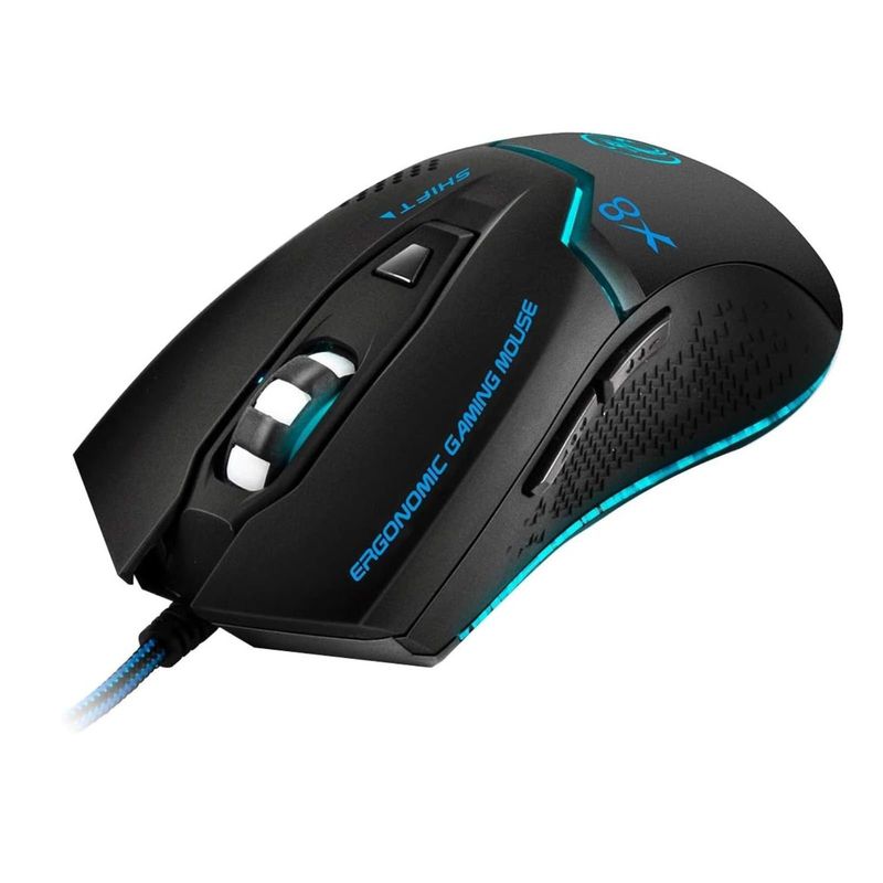 GENERICO - Mouse Gamer Ergonómico X8 3600 Dpi Óptico