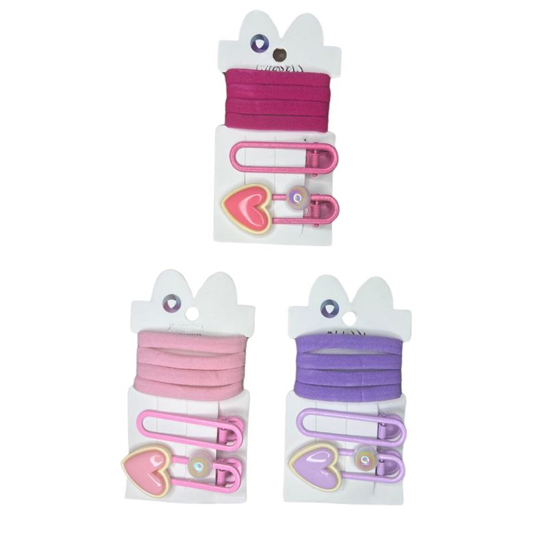 GENERICO - X3 Colets + Pinches Horquillas Colores Peluqiería
