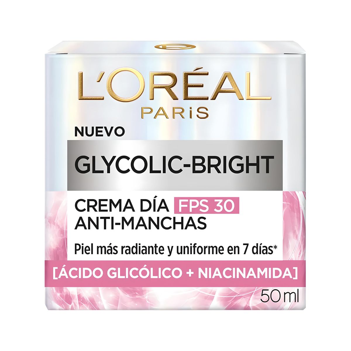 LOREAL PARIS - Crema Día Anti-Manchas FPS30 Glycolic Bright 50 ml