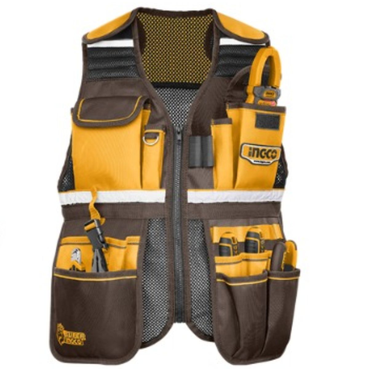 INGCO - Chaleco Ingco Porta Herramientas Profesional C/ 17 Bolsillos
