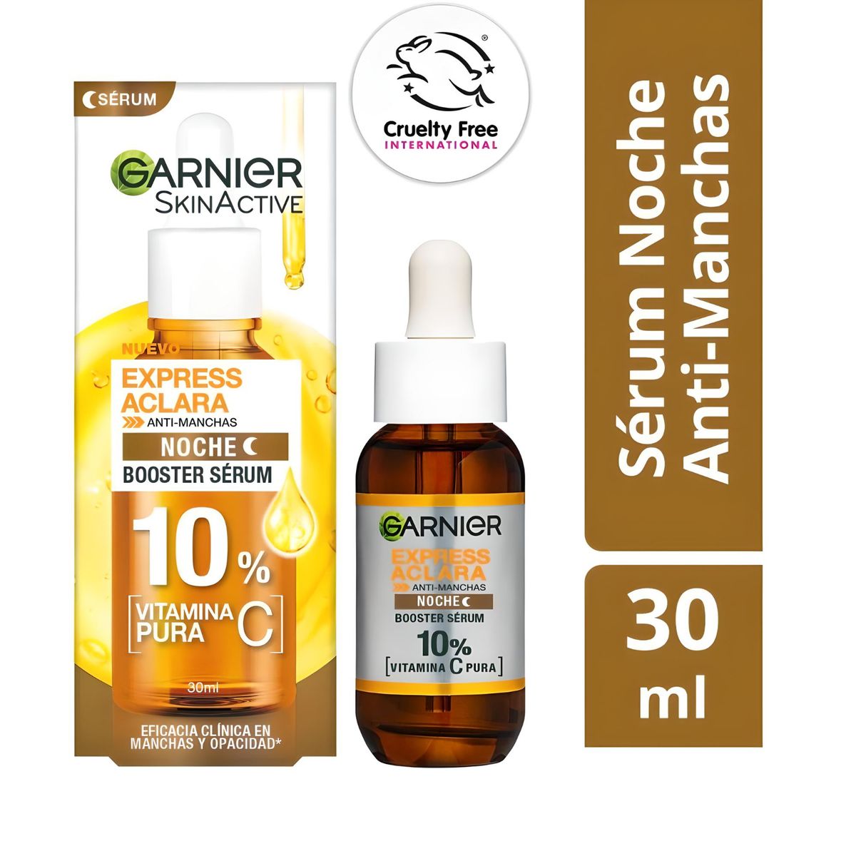 GARNIER - Express Aclara Serum Noche 30 Ml Garnier Skin Natural rostro