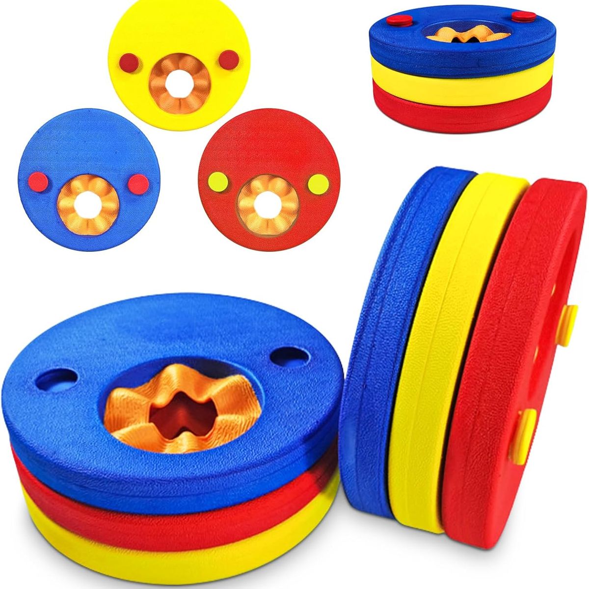 KUANGYE - 6 unidades De Disco De Natación Para Niños, Disco Flotante