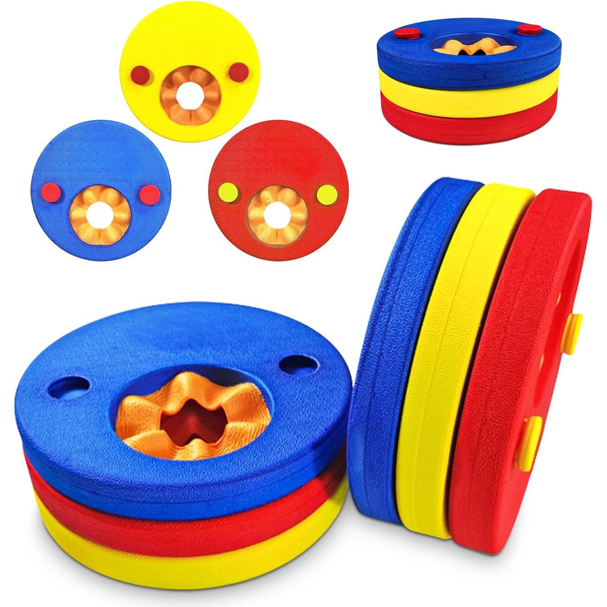 KUANGYE - 6 unidades De Disco De Natación Para Niños, Disco Flotante