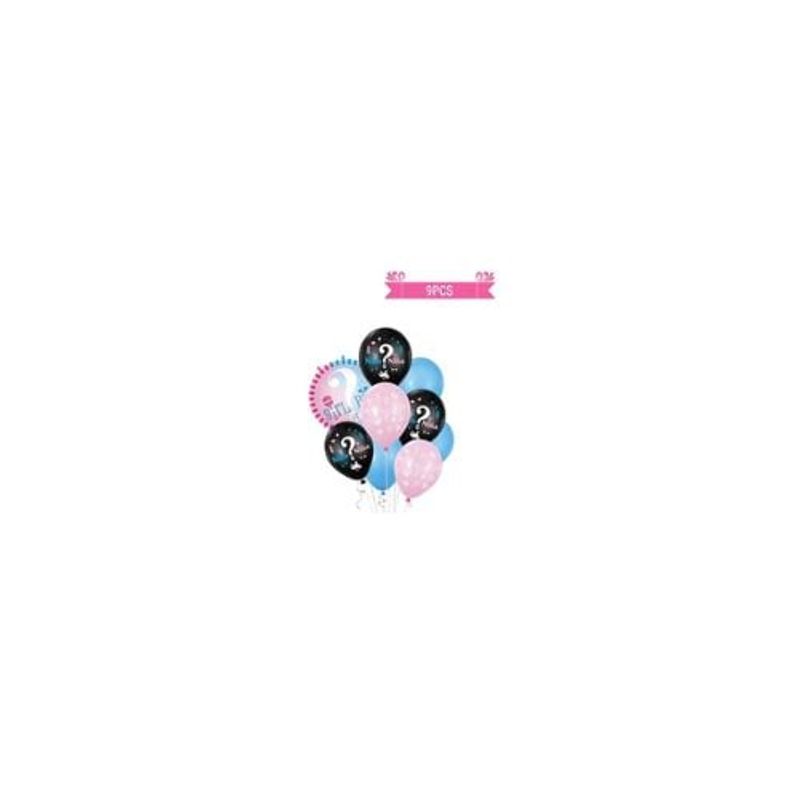 GENERICO - Set Globos Látex Baby Shower 9pcs
