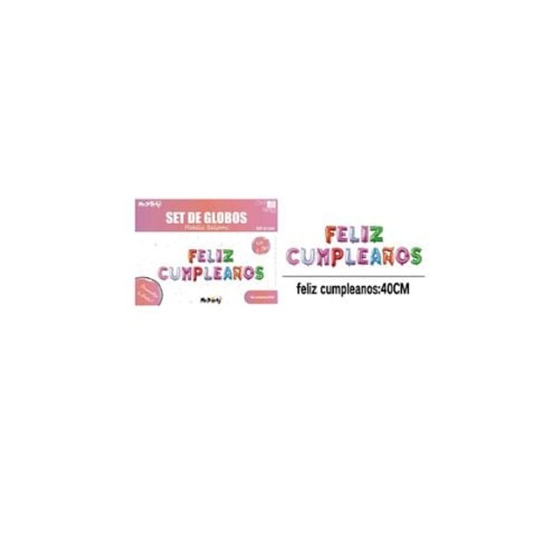 GENERICO - Globos Metálico Letra Feliz Cumpleaños