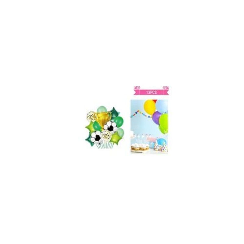 GENERICO - Set Globos Látex 13pcs Fútbol y Trofeo