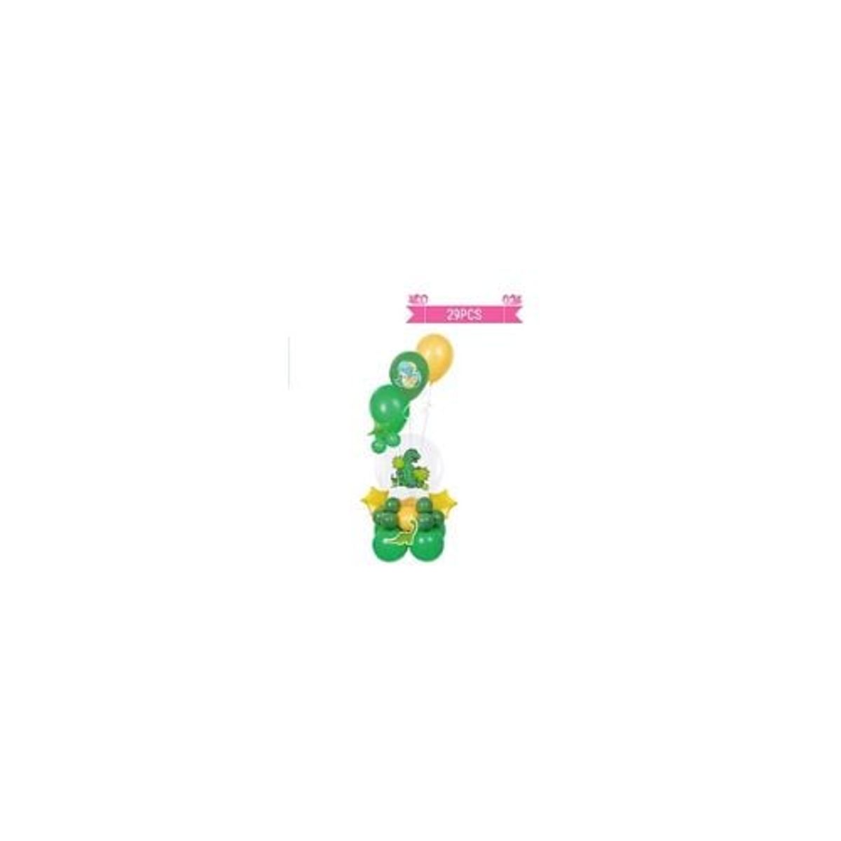 GENERICO - Set Con Globos De Latex Burbujas Dinosaurio 29pcs