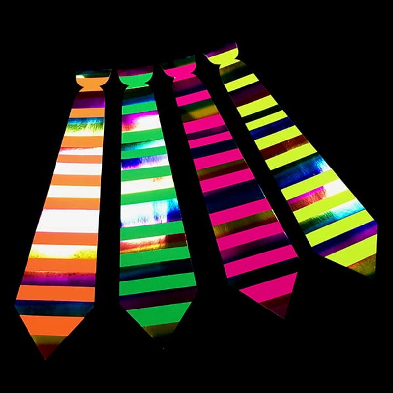 GENERICO - CORBATA CARTON FLUOR HORIZONTAL ARCOIRIS X6 UNI