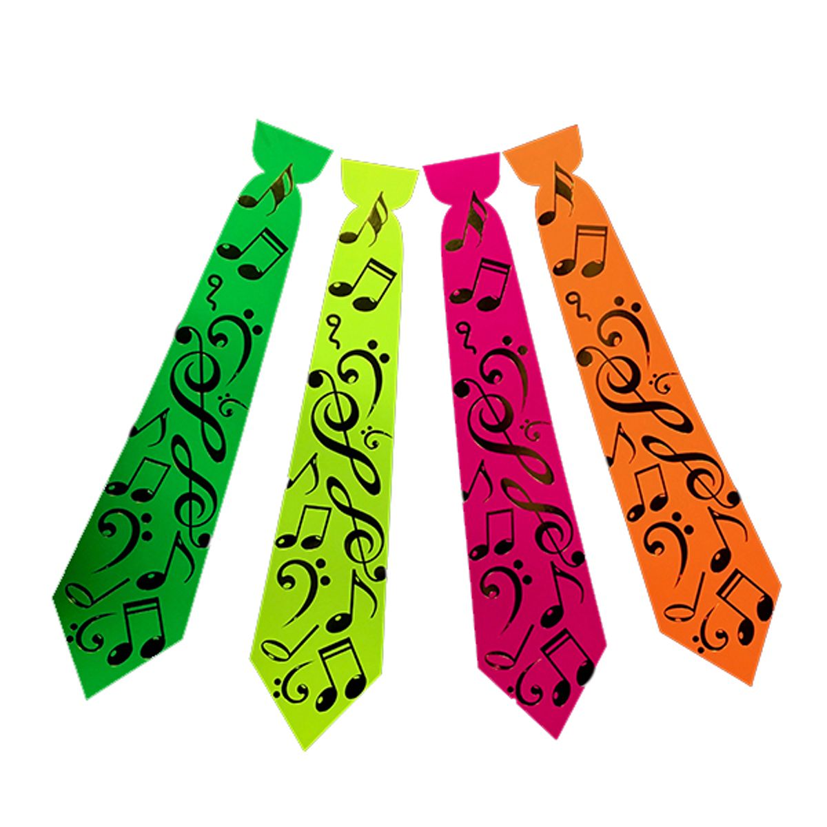 GENERICO - CORBATA CARTON FLUOR MUSICA X6 UNI