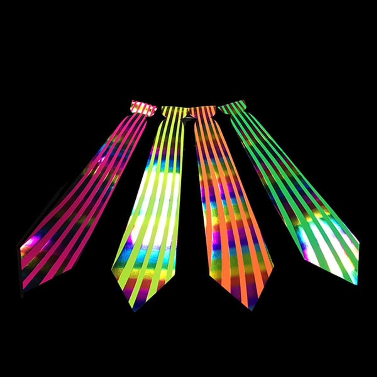 GENERICO - CORBATA CARTON FLUOR VERTICAL ARCOIRIS X6 UNI