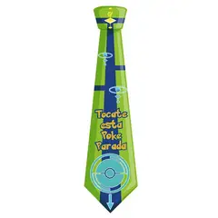 GENERICO - CORBATA FRASES POKEPARADA 52CM X3 PCS X1 UNI