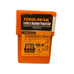 GENERICO - Letras Y Números Martillo De Golpe 3 Mm, 36 Piezas TMK
