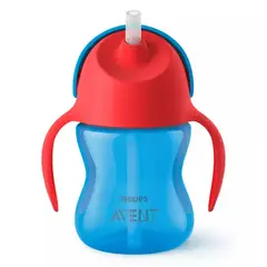 AVENT - Vasos Con Bombilla Philips Azul 200ml Scf79601