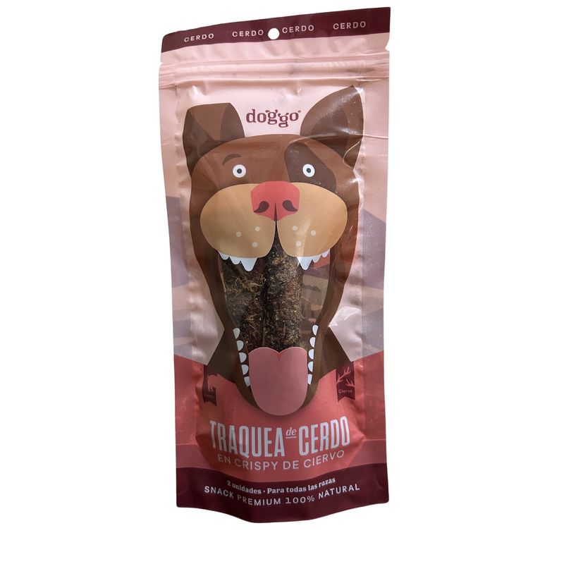 GENERICO - Snack Perros Tráquea Cerdo C Apanado Ciervo 2 Un - Doggo