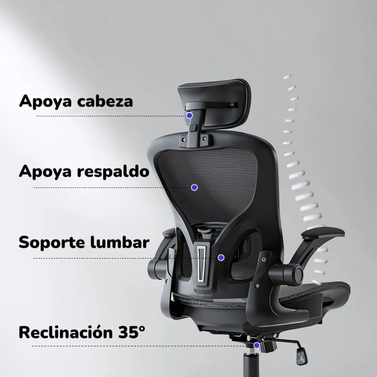 LUBABYCAS - Silla De Escritorio Gris Con Apoya Cabeza W901 By LuBabycas