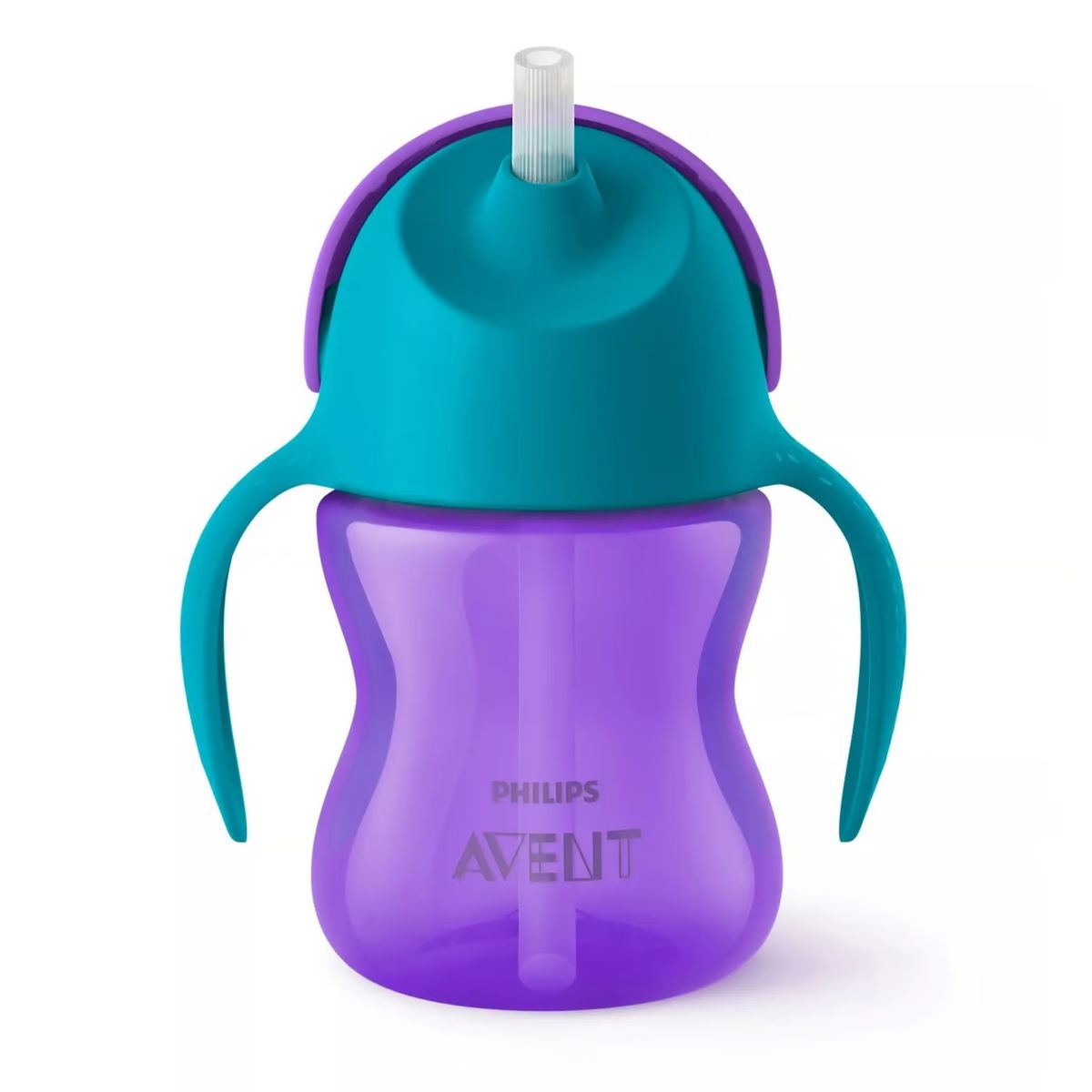 AVENT - Vaso con Bombilla Philips Avent 200ml Morado 9m+ SCF79602