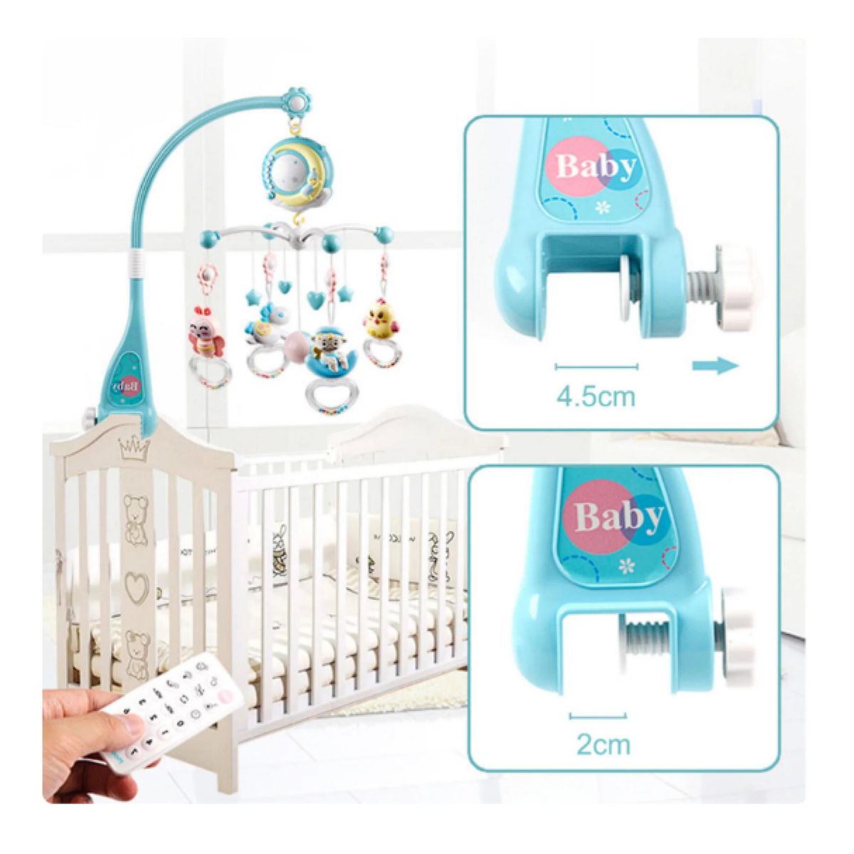 GENERICO - Juguete Movil Sonajero Infantil Con Luz Y Sonido Animales