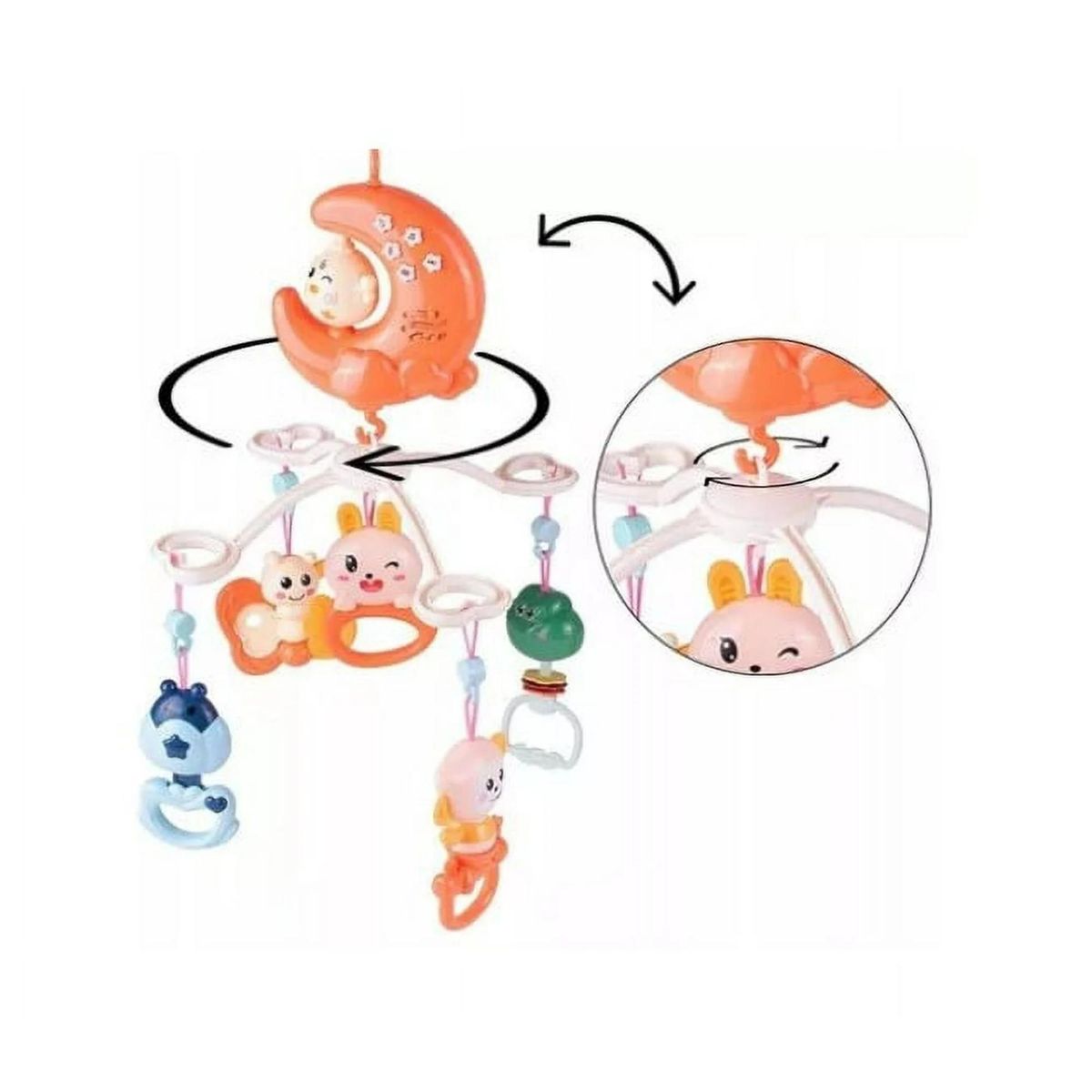 GENERICO - Juguete Movil Sonajero Infantil Con Luz Y Sonido Luna