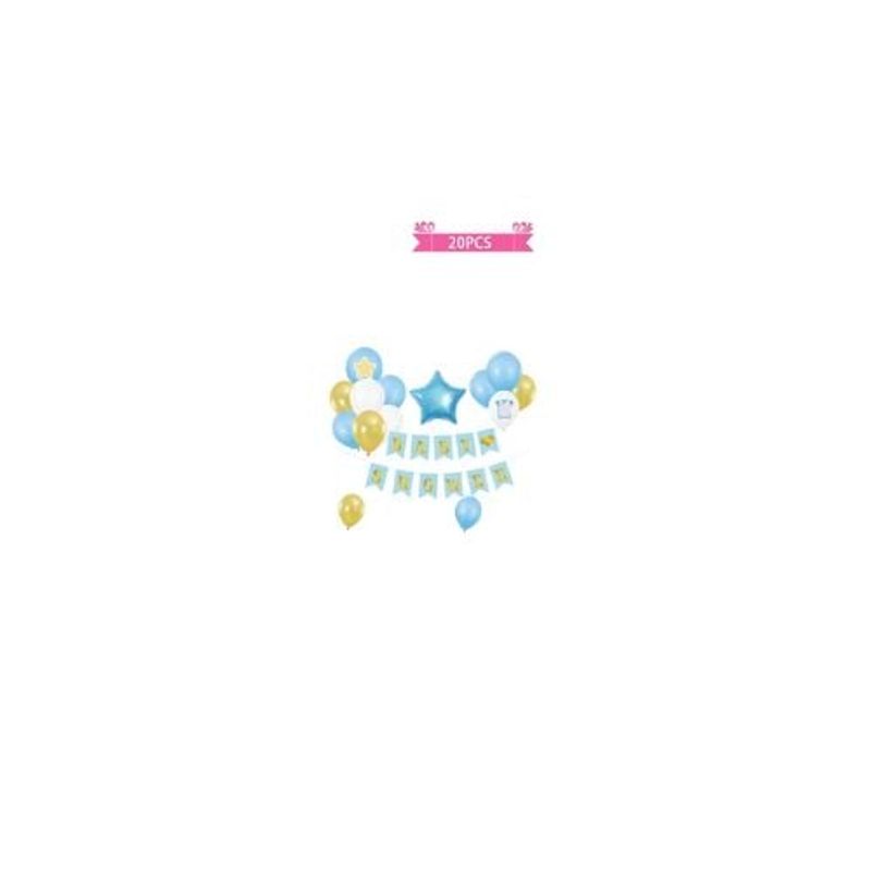 GENERICO - Set Globos De Látex Baby Shower Celeste 20pcs