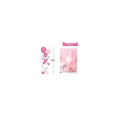 GENERICO - Set Globos De Latex Con Base Color Rosa 20pcs