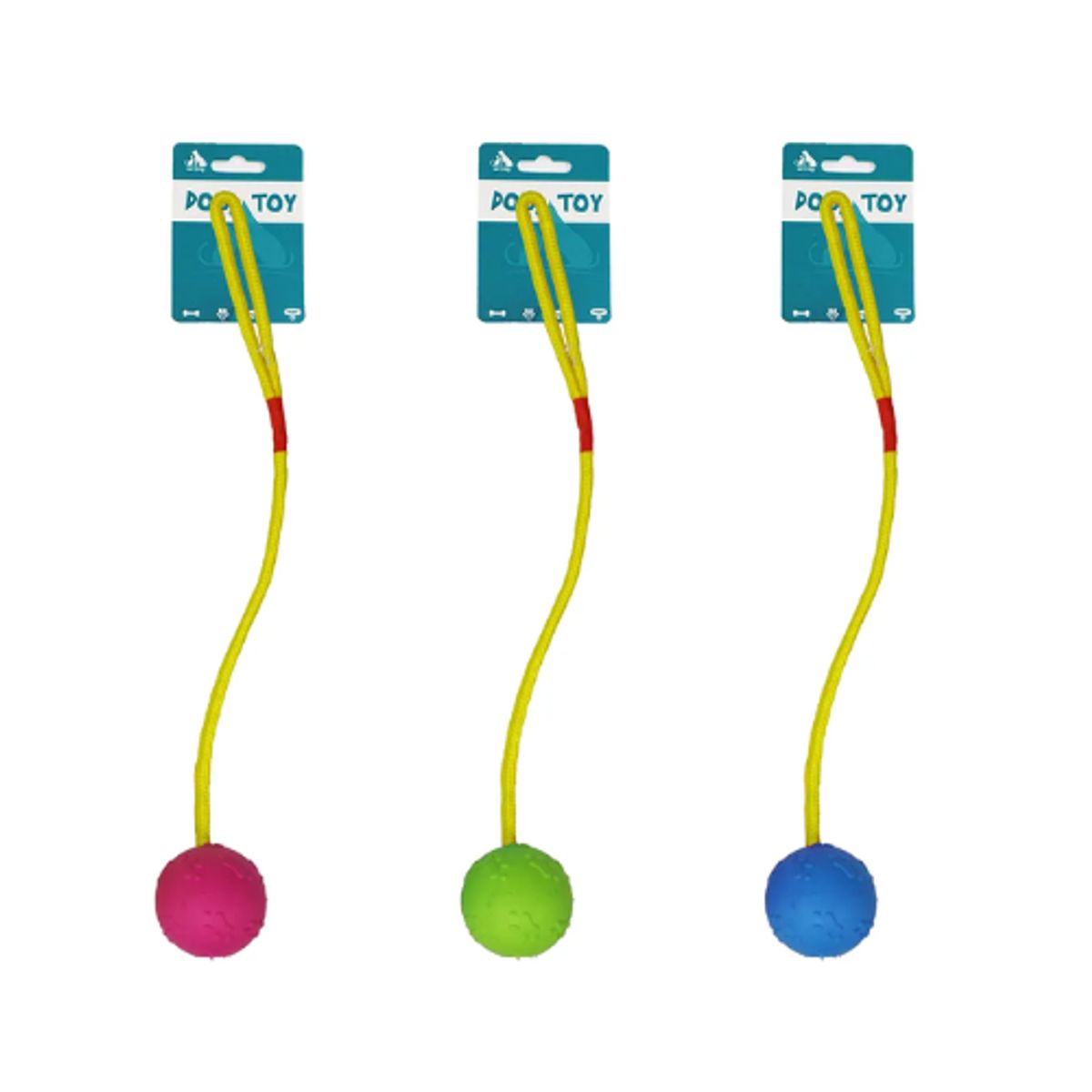 GENERICO - Pelota De Huella De Pata Con Asa TPR Y Cuerda De Algodón