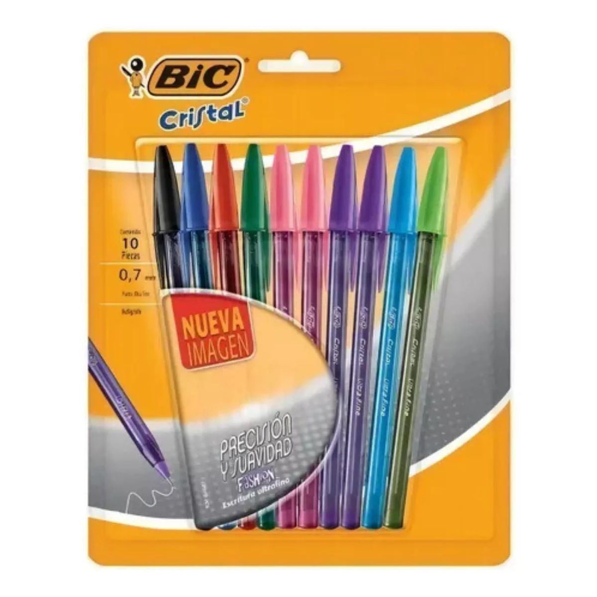 GENERICO - Bolígrafo BIC Ultrafino 0.7mm Color Del Exterior 10 Ud