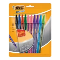 GENERICO - Bolígrafo BIC Ultrafino 0.7mm Color Del Exterior 10 Ud