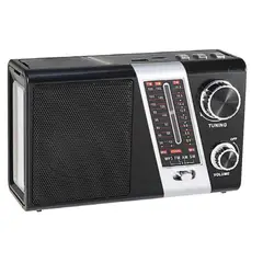 TECNOLAB - Radio Portátil AMFMSW Con Panel Solar Y Luz - SC