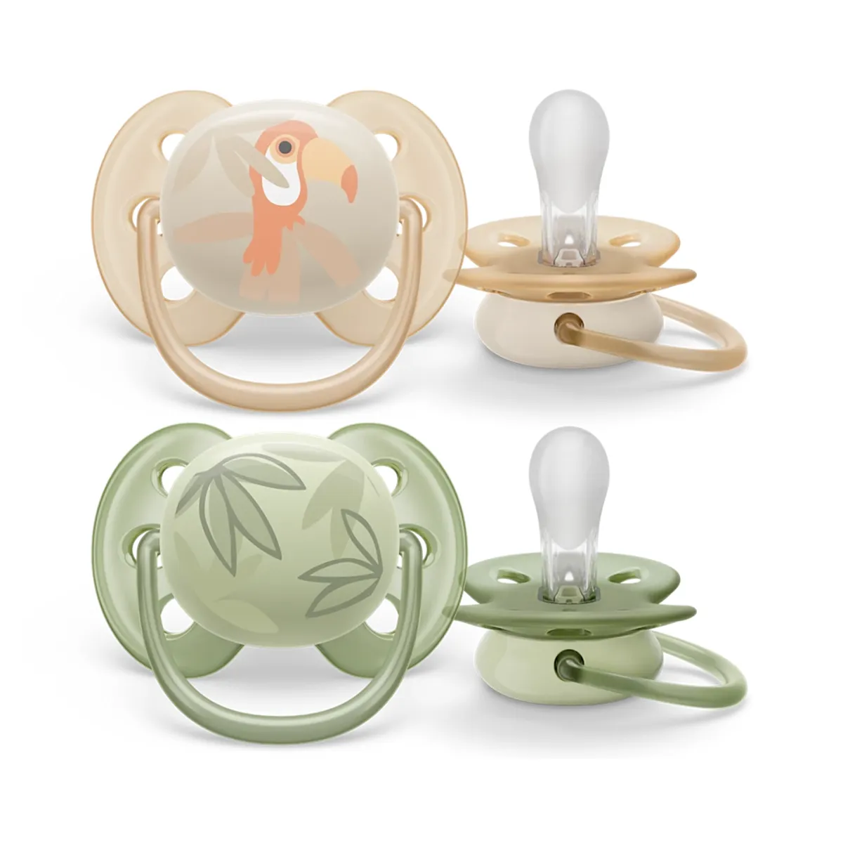 AVENT - Set 2 chupetes Avent Ultra Soft 0-6m Scf091/07