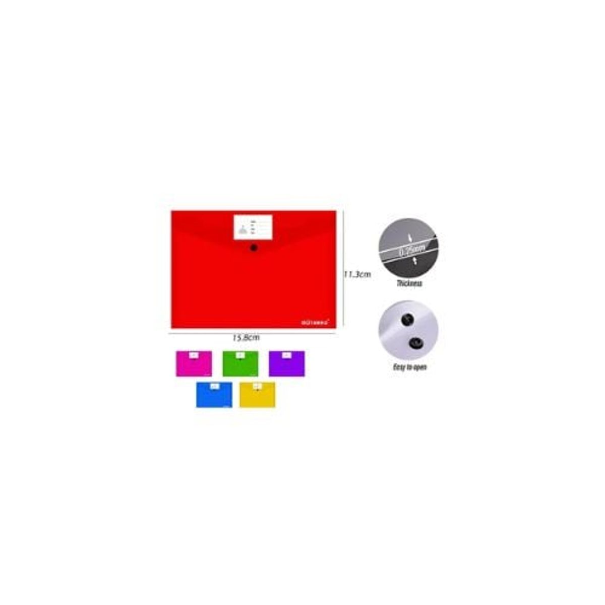 GENERICO - Carpeta Con Botón Colores