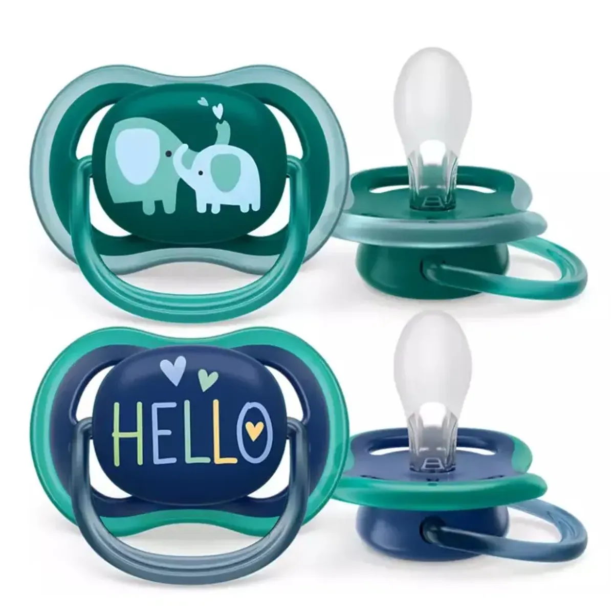 AVENT - Set 2 chupetes Avent ultra air 18m+ Niño scf349/18