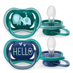AVENT - Set 2 chupetes ultra air 18m+ Niño scf349/18