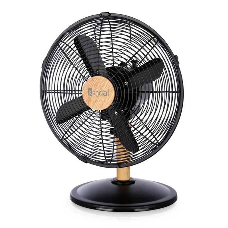 KENDAL - Ventilador De Mesa 12 Pulgadas Kendal Kzf-1214d Metal Madera