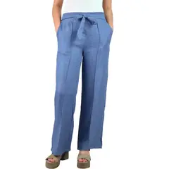 MPROPIA - Pantalon Palazzo Mujer Tipo Lino Casual Semi Formal Tiro Alto 890