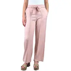 MPROPIA - Pantalon Palazzo Mujer Tipo Lino Casual Semi Formal Tiro Alto 890