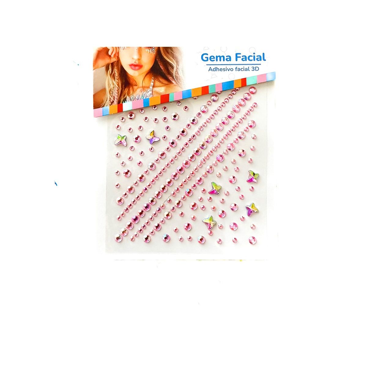 GENERICO - ADHESIVO DECO MARIPOSA NACARADO ROSADO X1 UNI