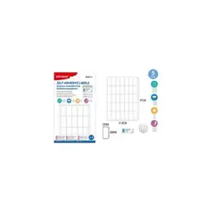 GENERICO - Etiqueta Autoadhesiva Rectangular 12x30 Mm Blanca 5 Hojas